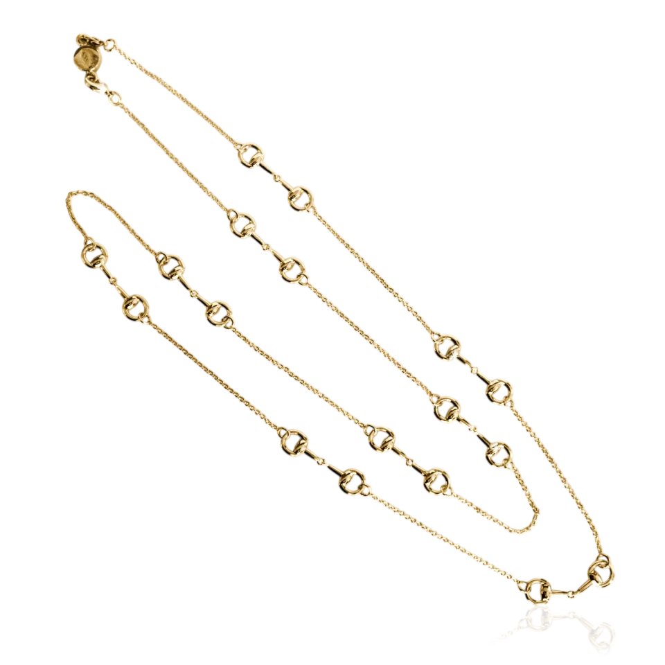 IOAKU Horsebit Charm Iconic halskjede gull