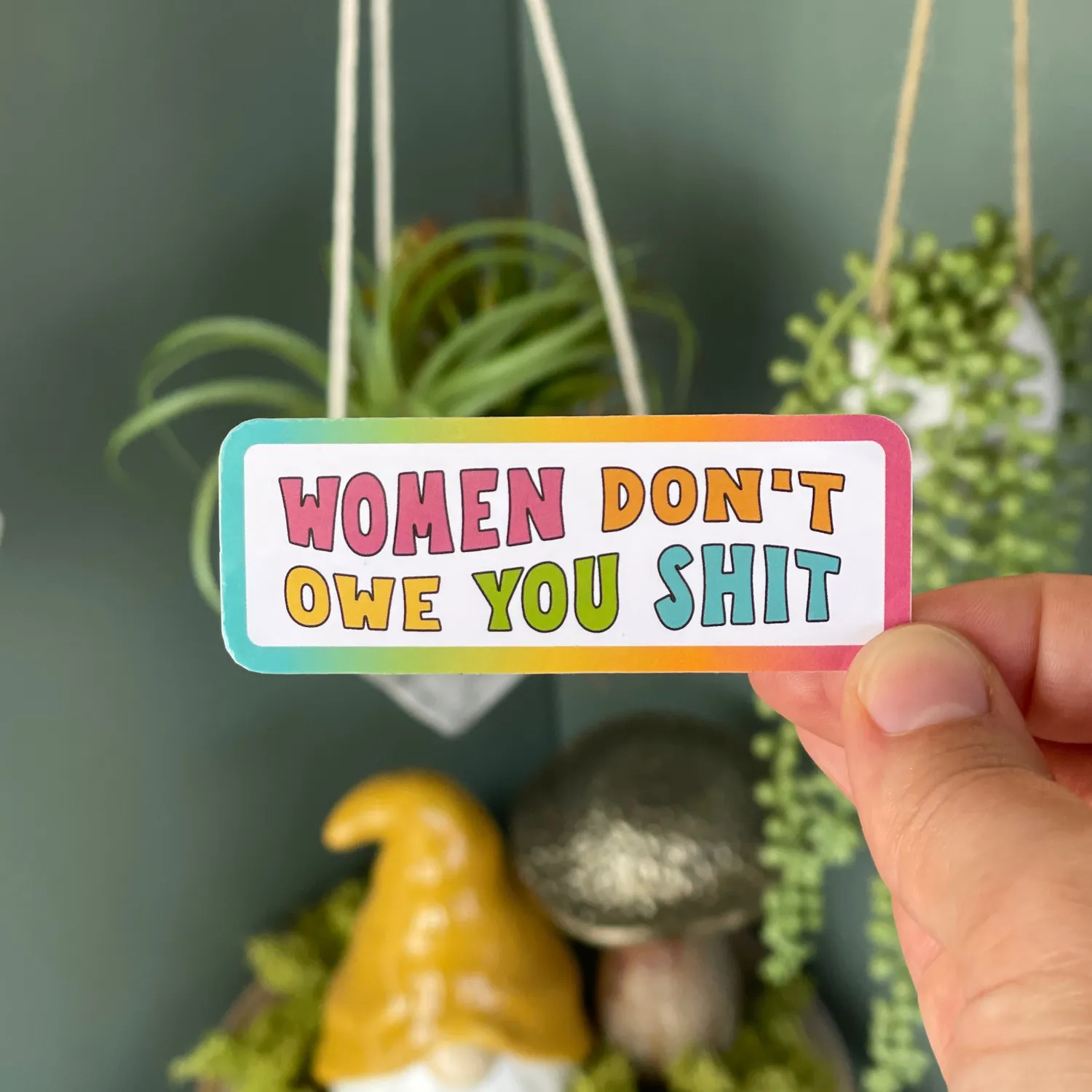 MiniKitty Women Don’t Owe You klistremerke 7,6 cm
