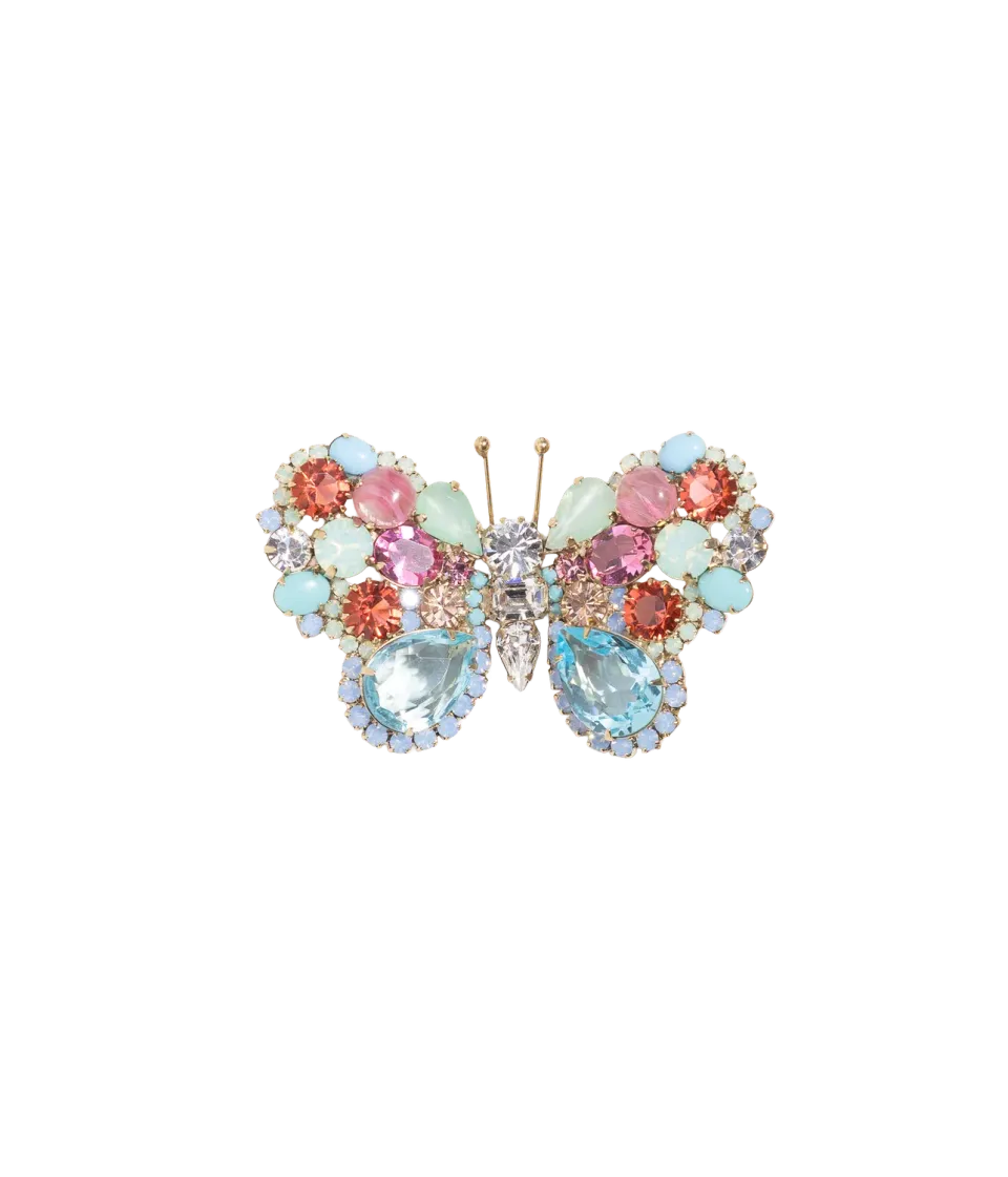Loren Hope Medium Butterfly brosje aqua unik