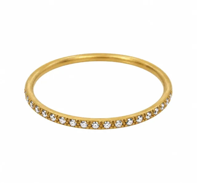 Wos Spot Ring Clear Gold ring gull strass 16