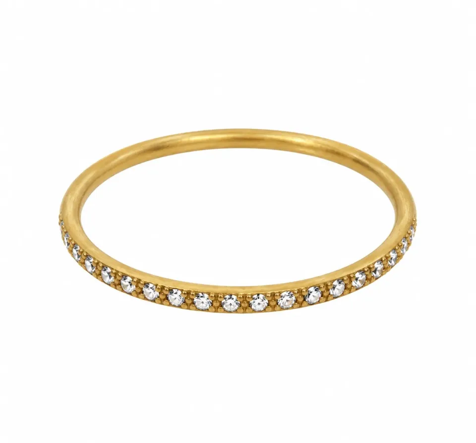 Wos Spot Ring Clear Gold ring gull strass 16