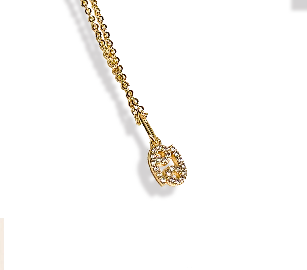 IOAKU Zodiac Sparkle Micro halskjede gull