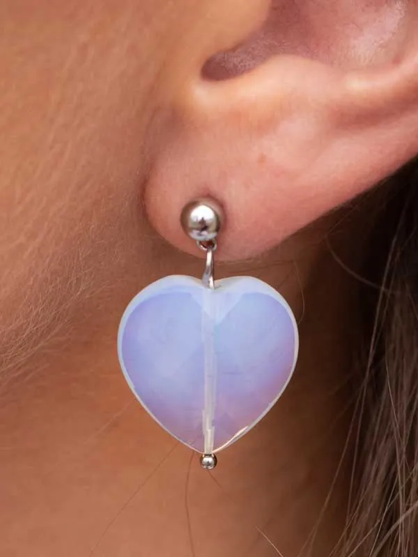 pfg Stockholm Crystal Heart øredobber glasshjerter