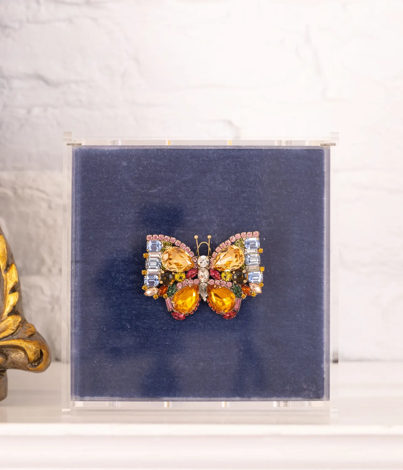 Loren Hope Medium Butterfly brosje topas akryl