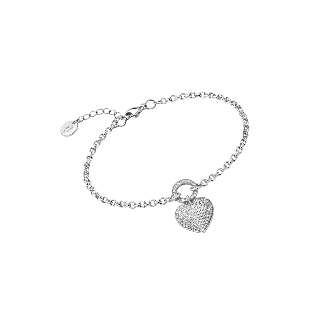 IOAKU Heart of Pavé hjertearmbånd gull krystall