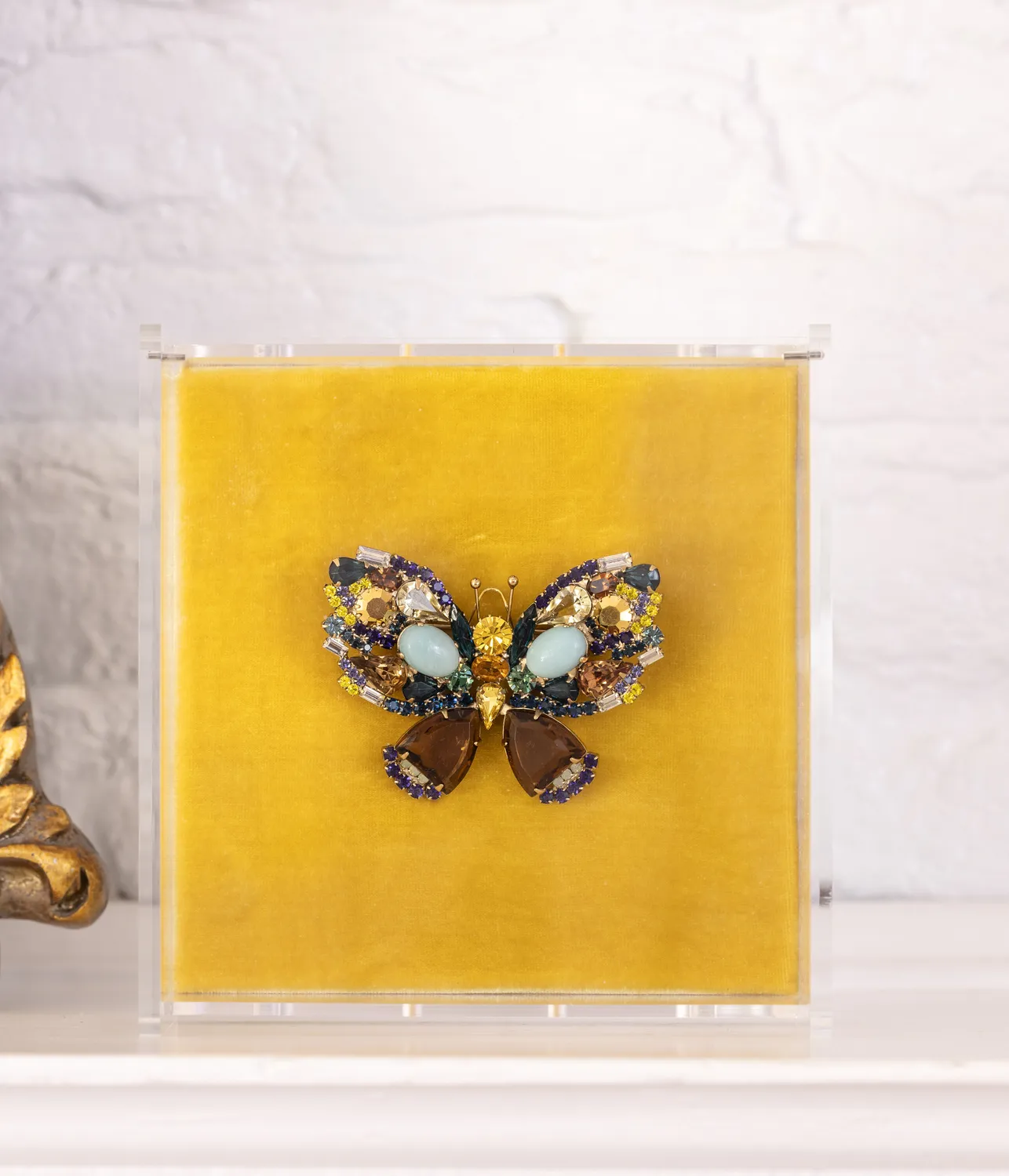 Loren Hope Butterfly brosje amazonitt stor