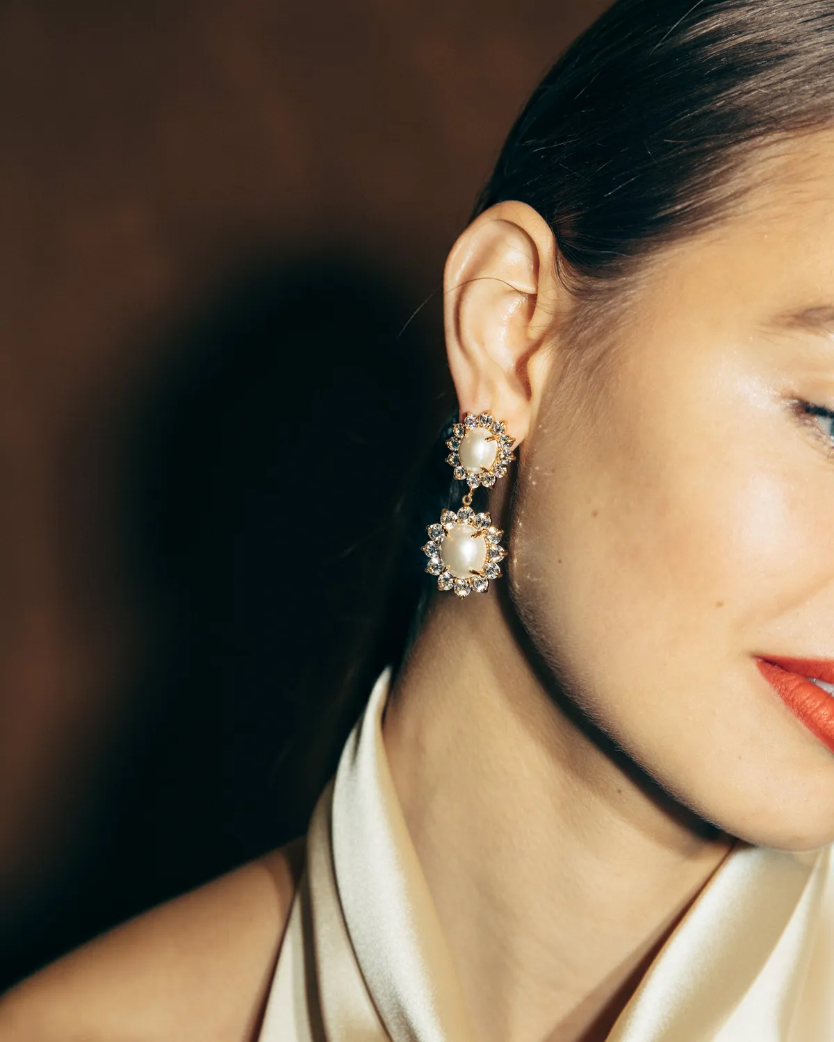 Loren Hope Georgie Drop Earrings øredobber perle