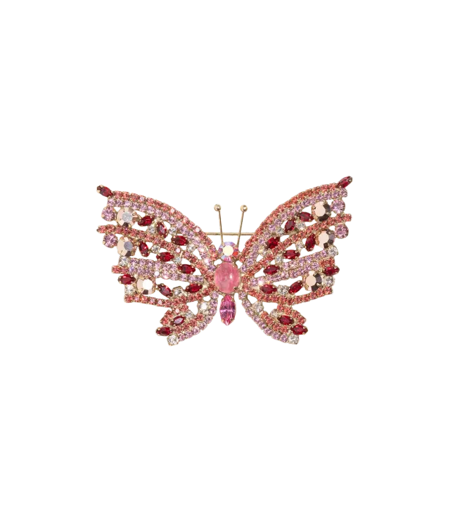 Loren Hope Butterfly Padparadscha Capri Gold Siam brosje