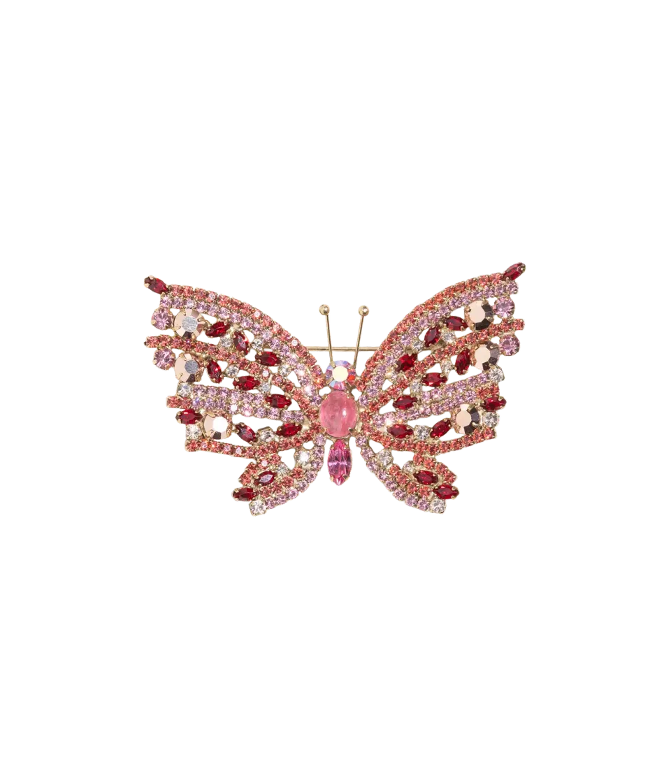 Loren Hope Butterfly Padparadscha Capri Gold Siam brosje