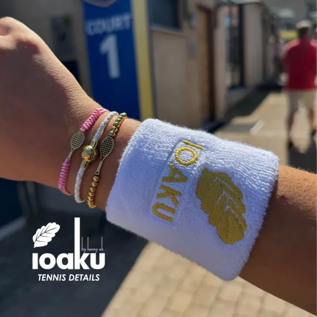 IOAKU Braided Rope Tennis armbånd rosa justerbar