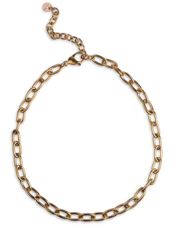 pfg Stockholm Chain New halskjede kort gull