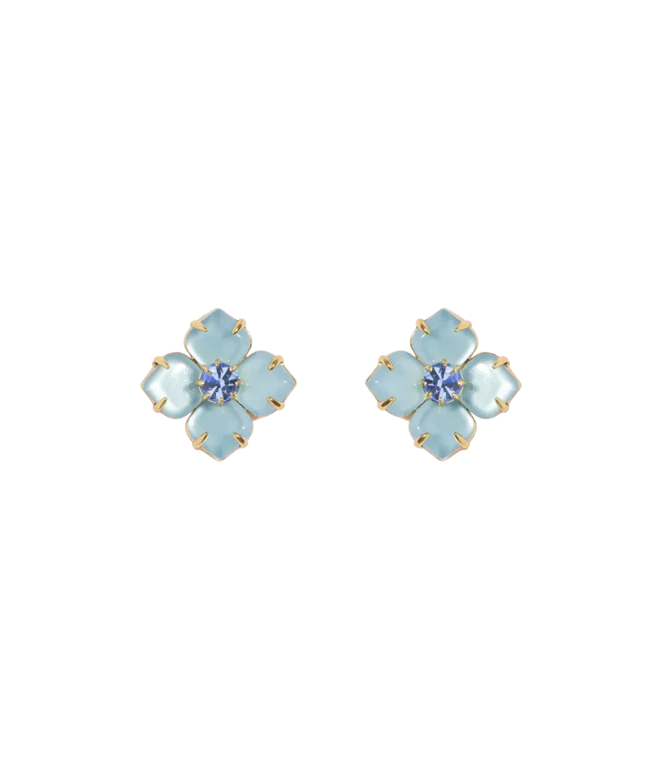 Loren Hope Hydrangea øredobber aqua glass 1,9cm