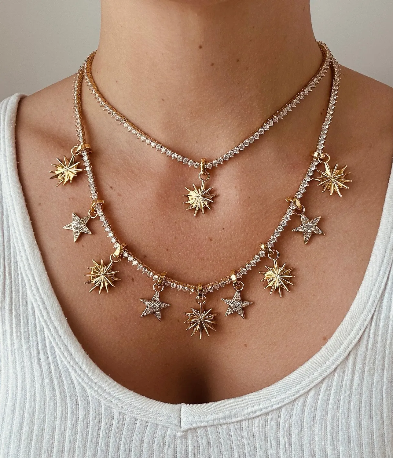 Loren Hope Starburst anheng gull stjerne 3,2 cm