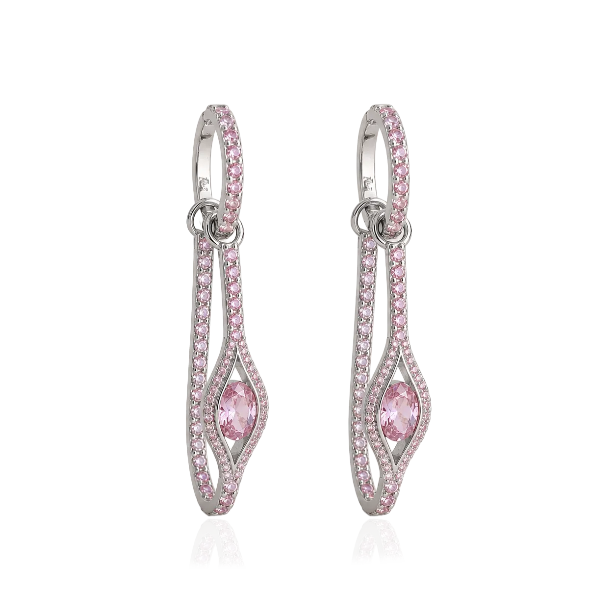 IOAKU Elecktra Sparkle Eye hoop øredobber rosa 5 cm
