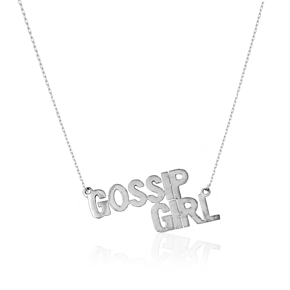 IOAKU Statement Quote Gossip Girl halssmykke gull