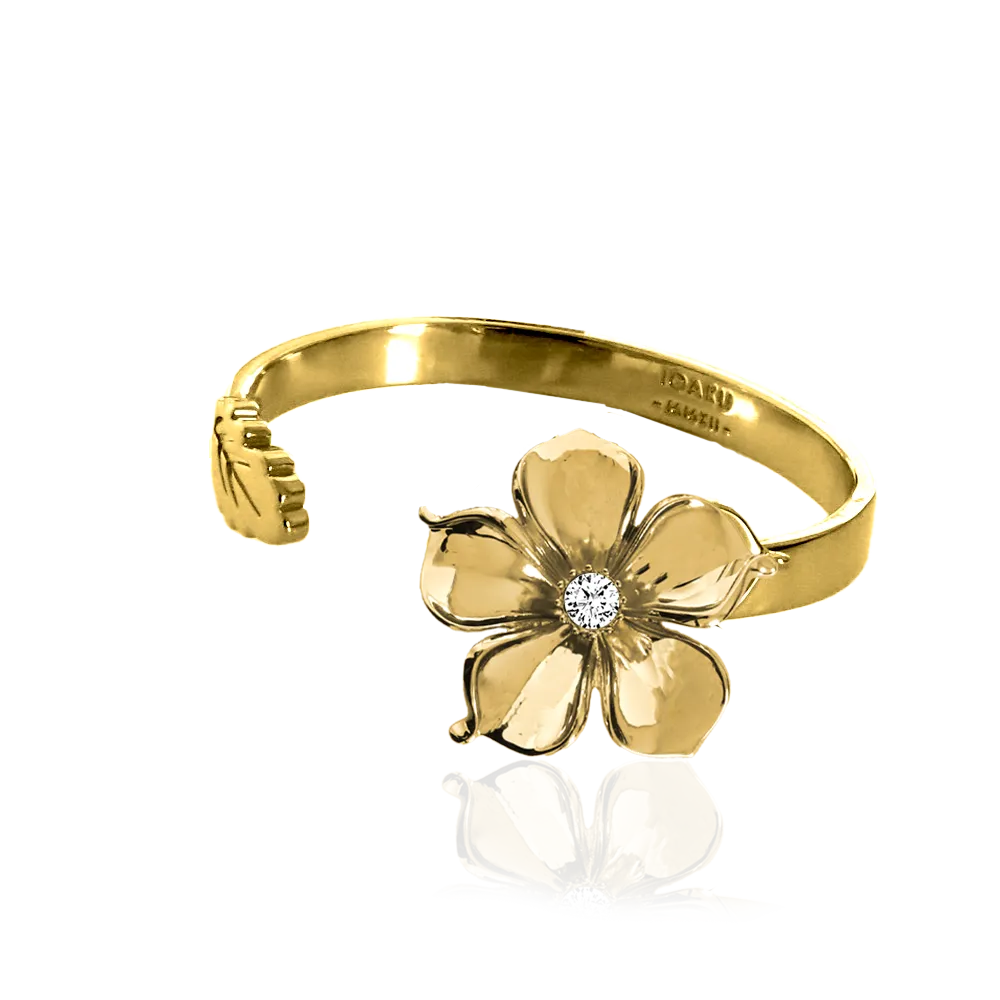 IOAKU La Fleur Cuff armbånd gull blomst