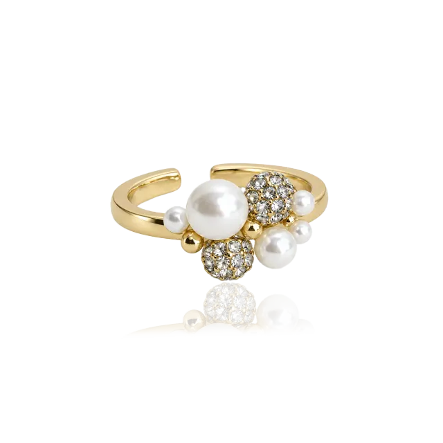 IOAKU Berry Pearl Petite Multi ring gull perler