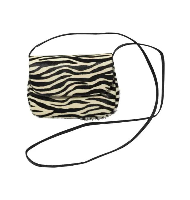 Wos Marianne veske zebra 18 cm skinn