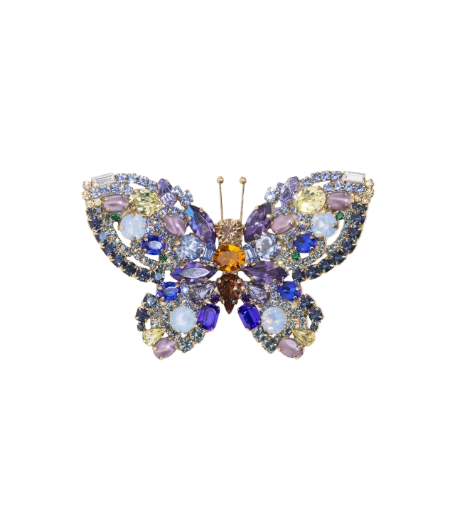 Loren Hope Butterfly brosje Blue Opal unik