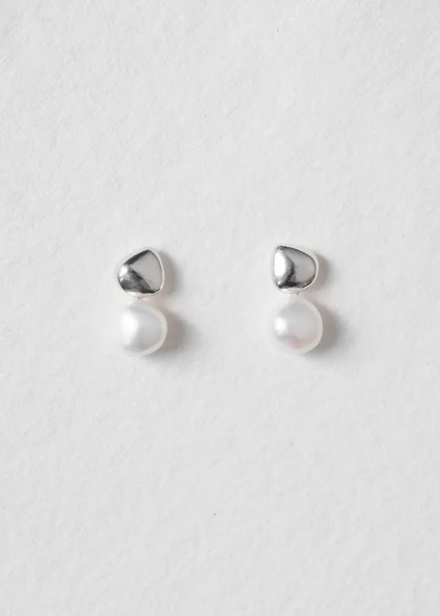 Studio Bille Kamille øredobber perle sølv 2,5 cm