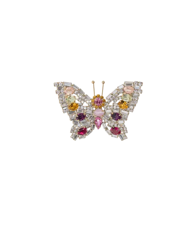 Loren Hope Small Butterfly brosje krystall topas rose