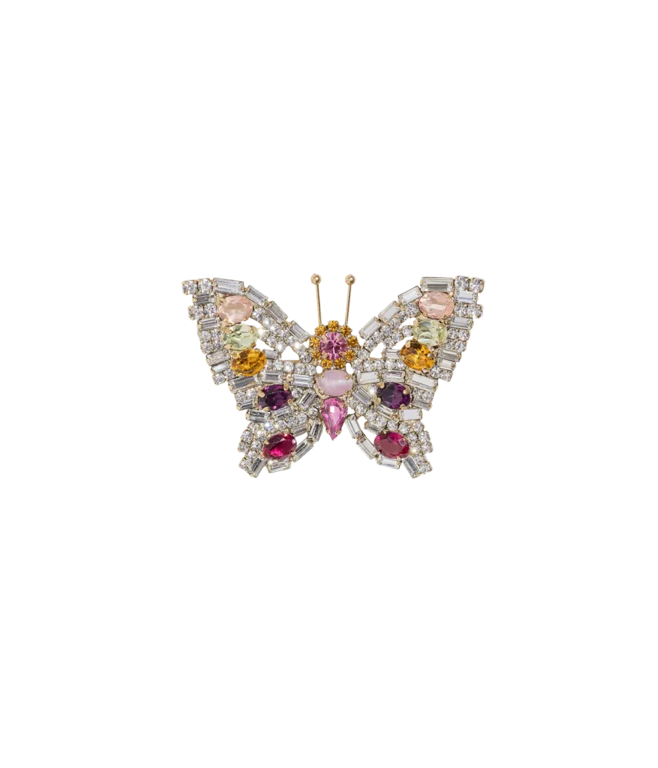 Loren Hope Small Butterfly brosje krystall topas rose
