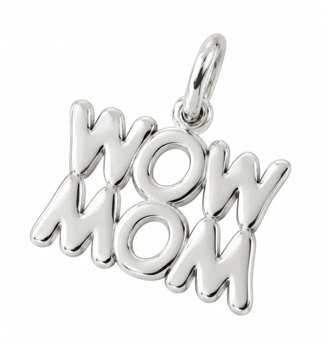 Wos Up Wow Mom charm berlock 925 sølv