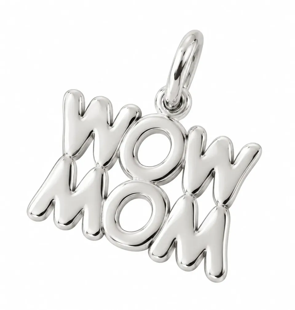 Wos Up Wow Mom charm berlock 925 sølv