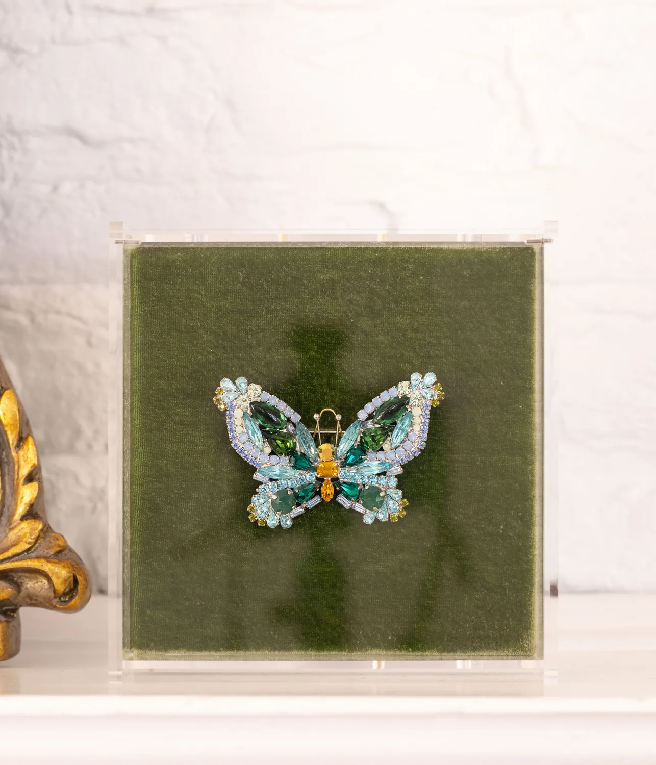 Loren Hope Butterfly brosje aqua medium unik