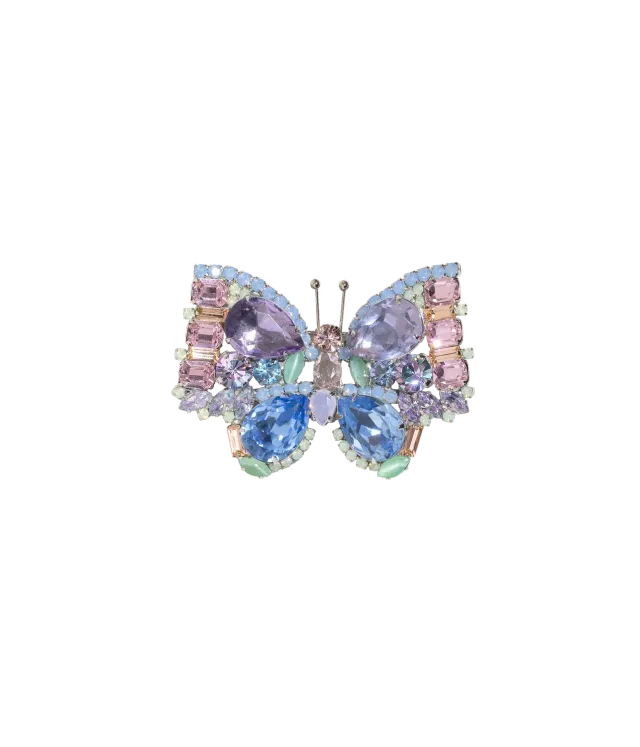 Loren Hope Medium Butterfly brosje light rose unika