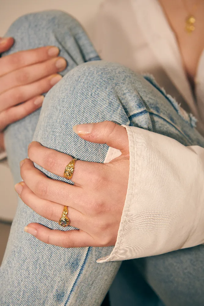 Wioga Freya ring forgylt sølv str 52