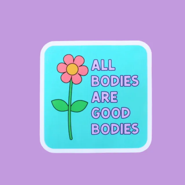 MiniKitty All Bodies Are Good Bodies klistremerke vanntett vinyl