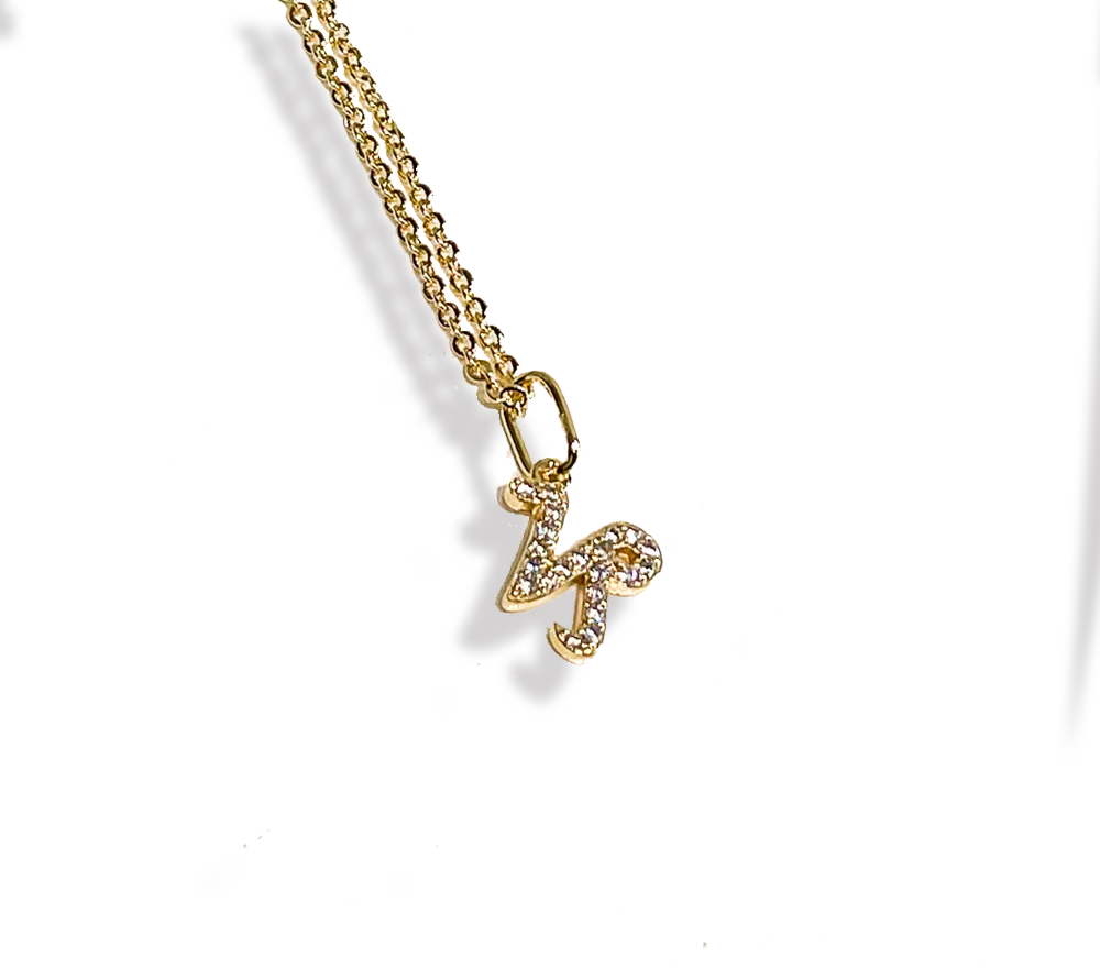 IOAKU Zodiac Sparkle Micro halskjede gull