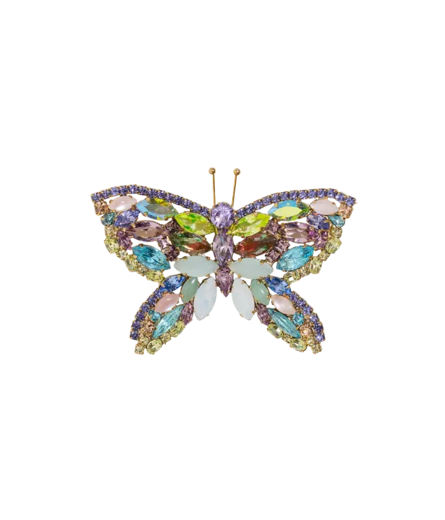 Loren Hope Butterfly brosje fiolett aventurin skjell