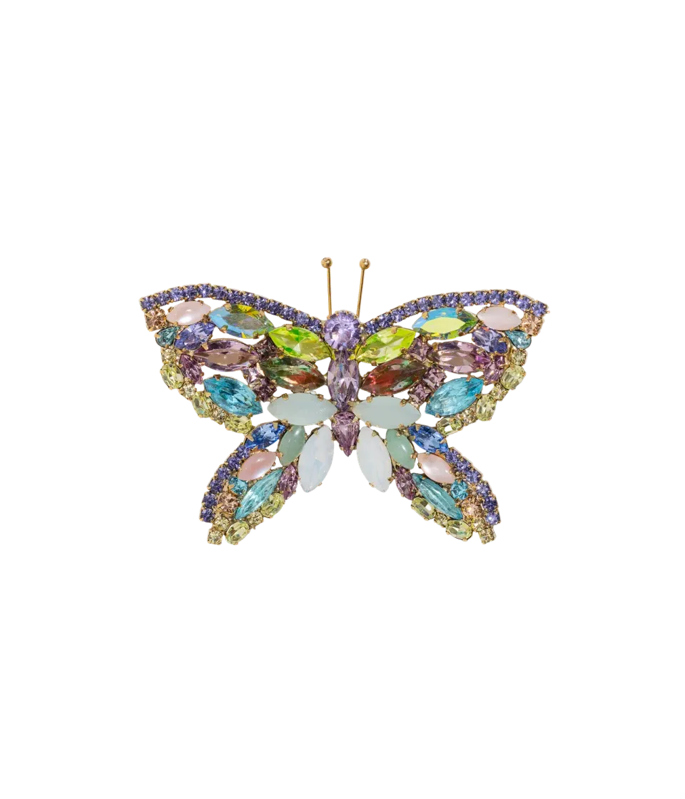 Loren Hope Butterfly brosje fiolett aventurin skjell
