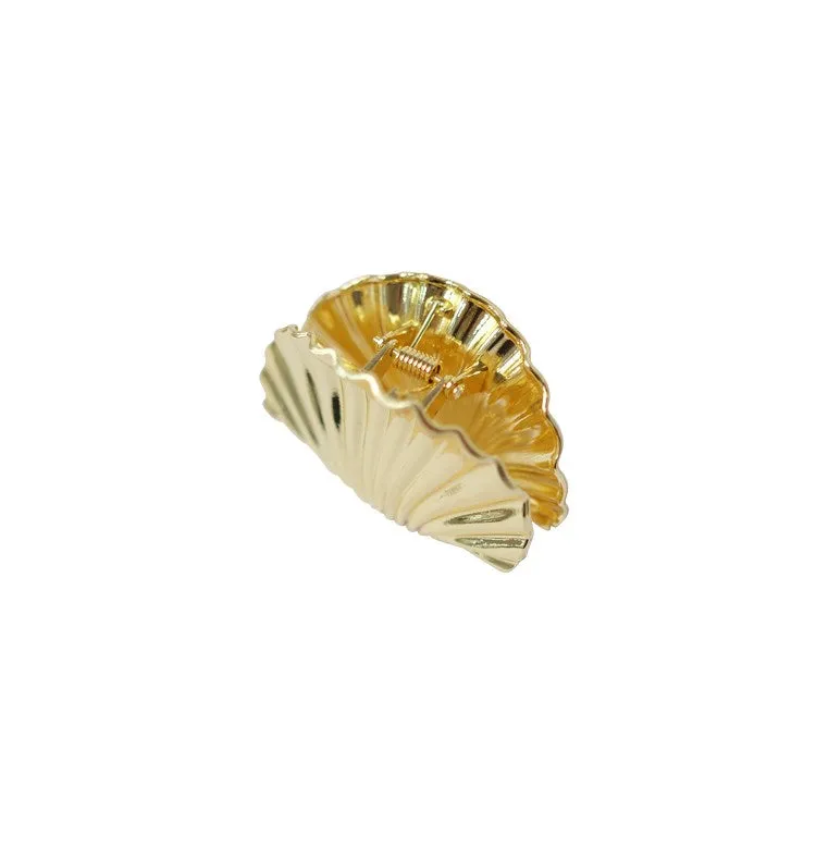 Wos Up Shell Mini hårspenne gull 5,4 cm