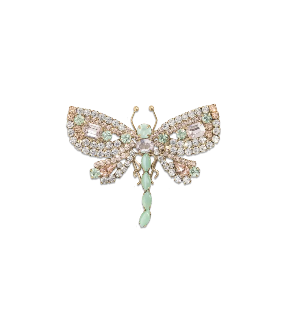 Loren Hope Gilded Garden Celeste the Glider Dragonfly brosje multi