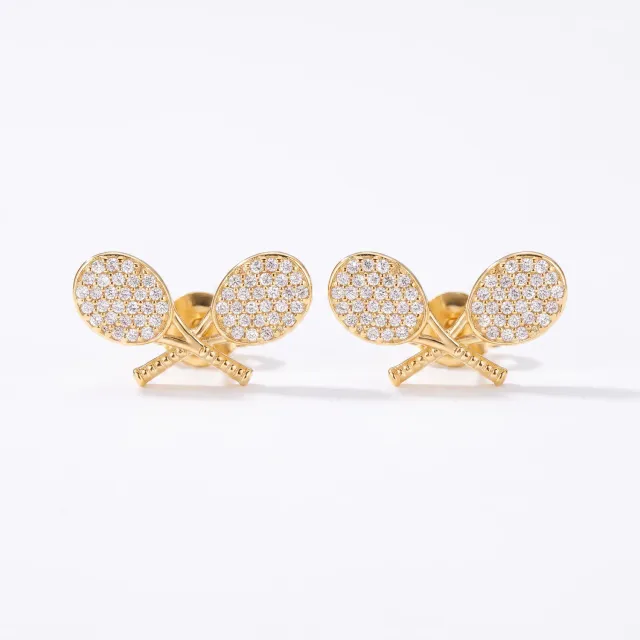 IOAKU Double Sparkle Tennis øredobber stål