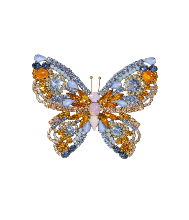 Loren Hope X-Large Butterfly brosje Topaz Sapphire