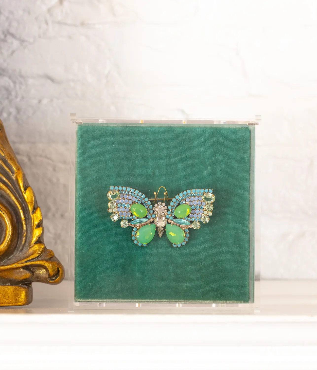Loren Hope Medium Butterfly brosje opal turkis