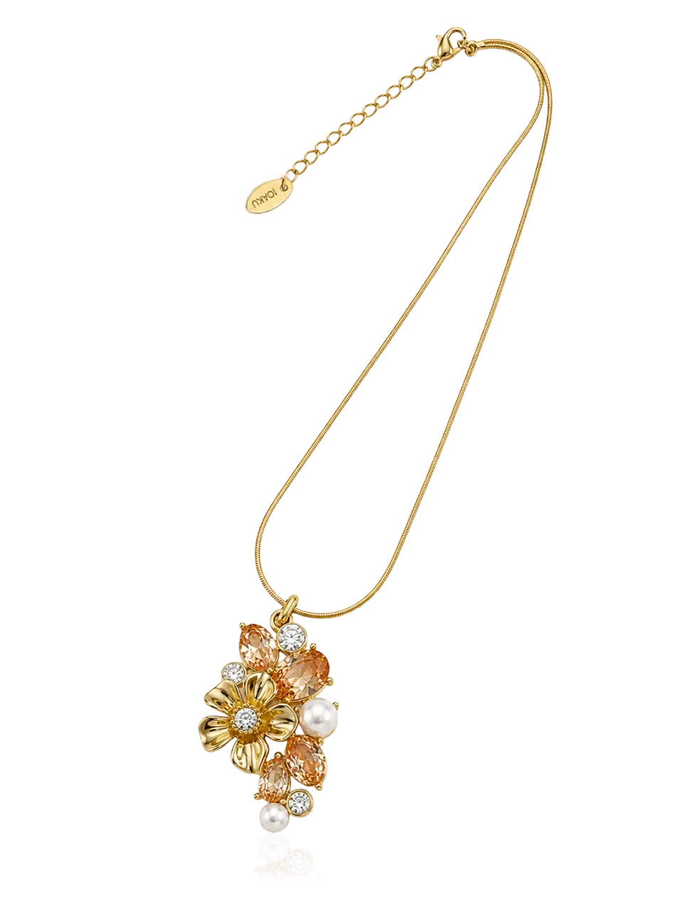 IOAKU La Fleur Sirène Garden Pendant halskjede champagne