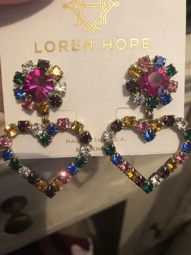Loren Hope Cupid hjerteøredobber blush krystall