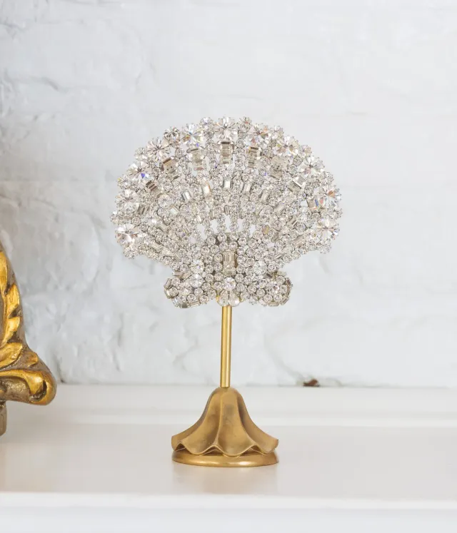 Loren Hope Small Scallop skjellfigur Crystal 16 cm