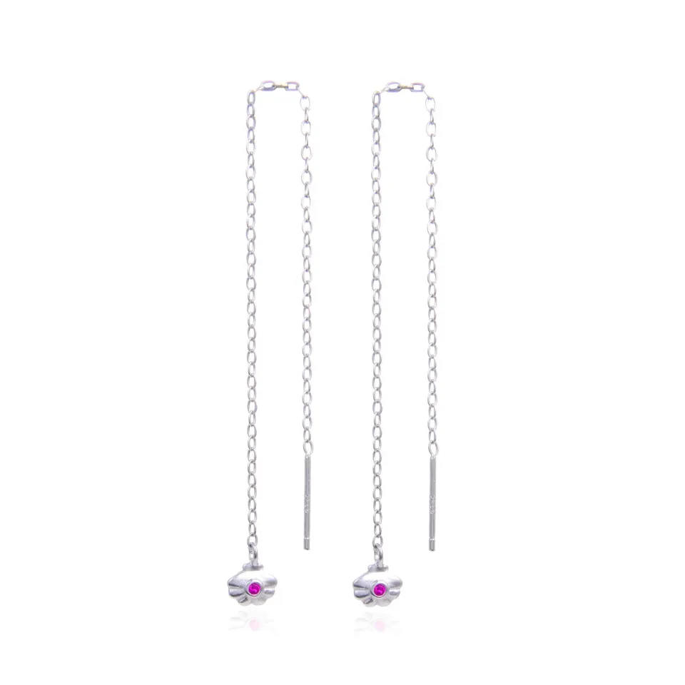 Wioga Minna Chain øredobber sølv 12 cm