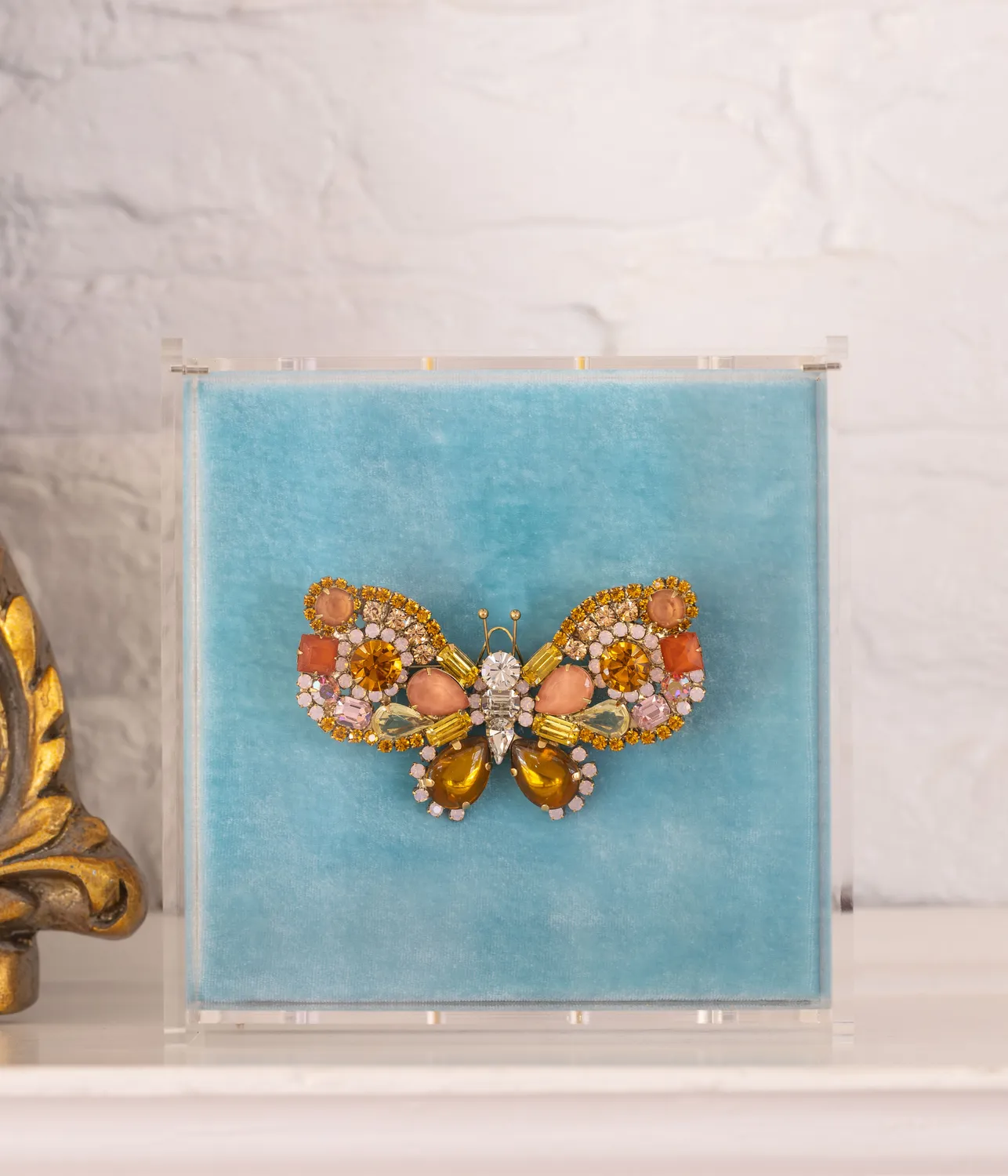 Loren Hope Large Butterfly brosje Peach Topaz unik