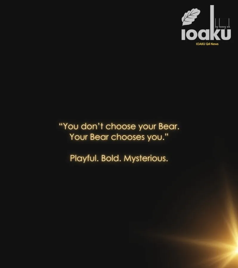 IOAKU Bear Skeleton mystery box sølv øredobber