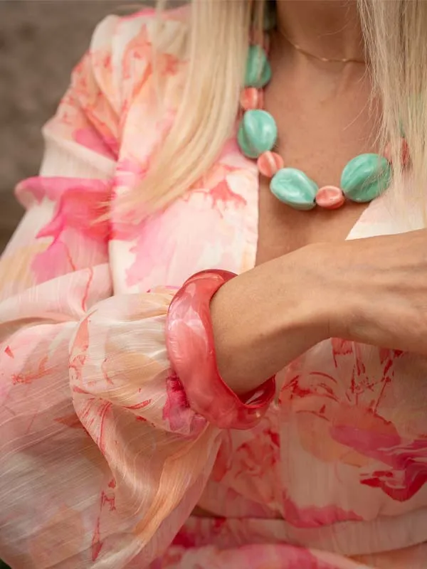 pfg Stockholm Lipstick armbånd rosa boho