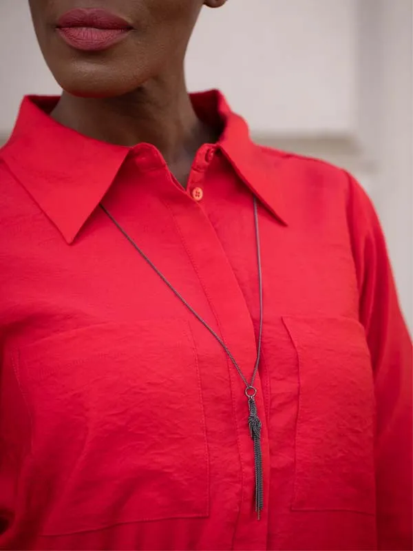 pfg Stockholm Lilly Chain Knot halskjede svart