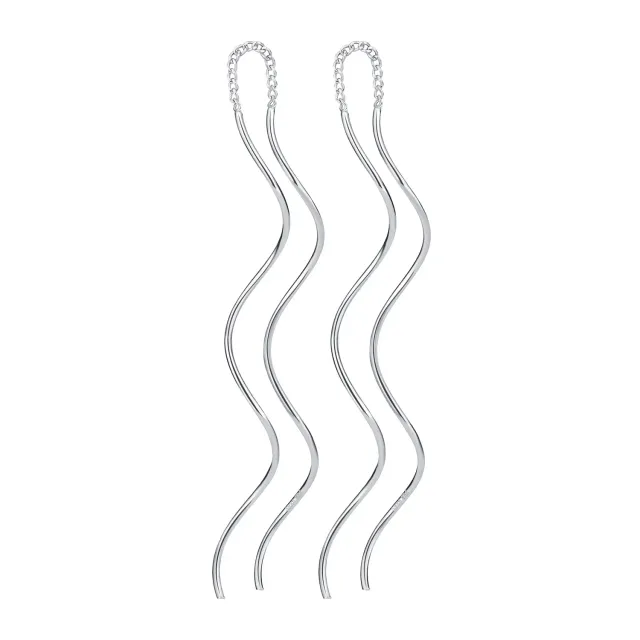 Wioga Florine E-8412 øredobber sølv spiral 7 cm