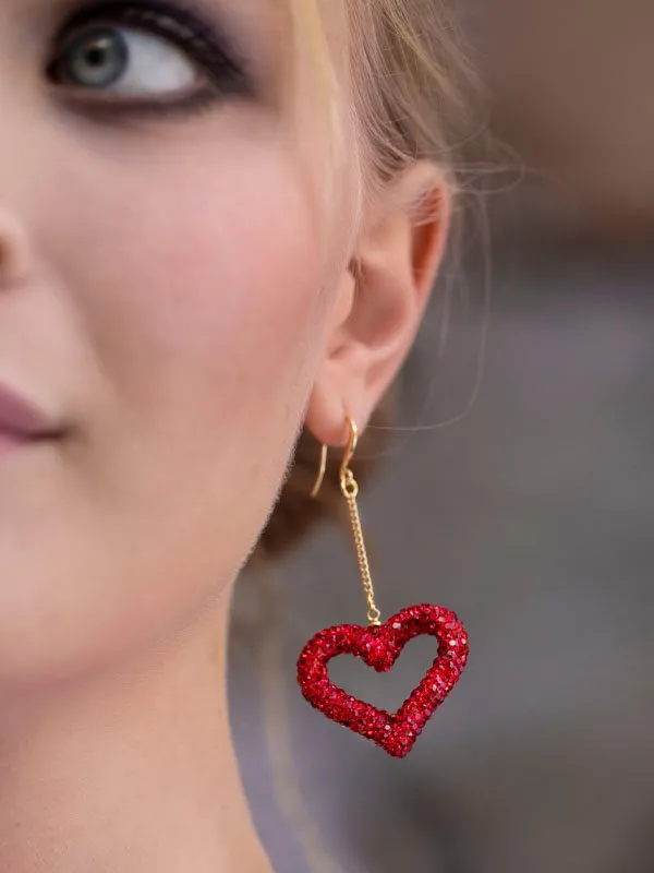 pfg Stockholm Heart Rhine øredobber rød hjerte